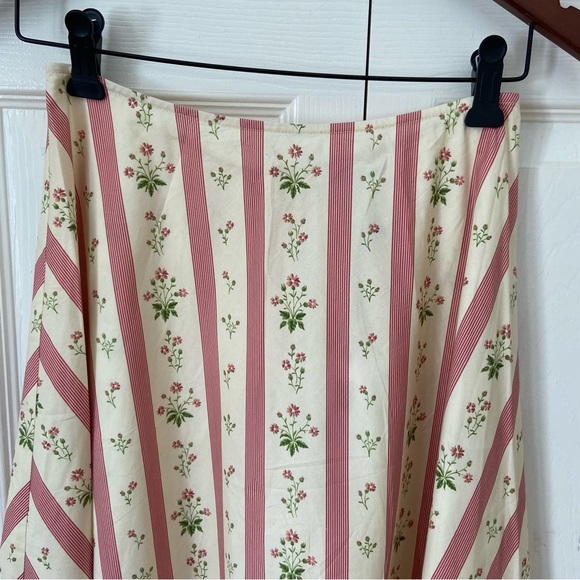 Anthropologie NWT We Wore What Asymmetrical Floral Midi Skirt Cottage-core XS 4 - Picture 4 of 11
